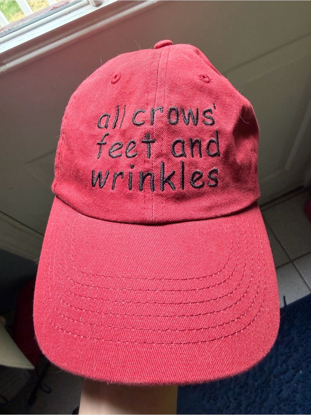 Moby Dick Maroon Embroidered Baseball Cap